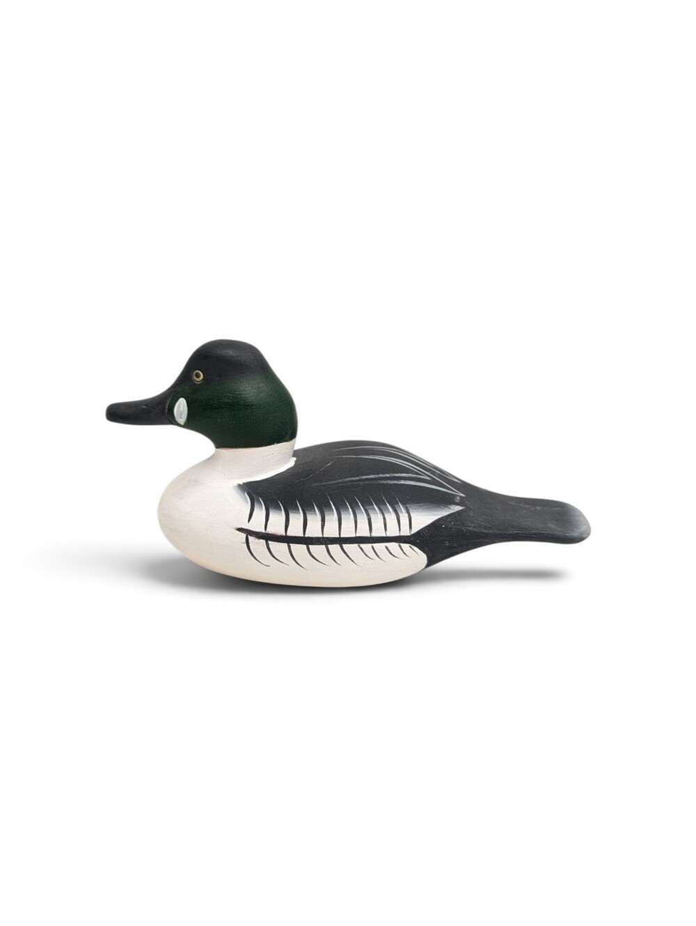 Joseph B. Lee Signed Wooden Miniature Goldeneye Duck Decoy | Dated 11/10